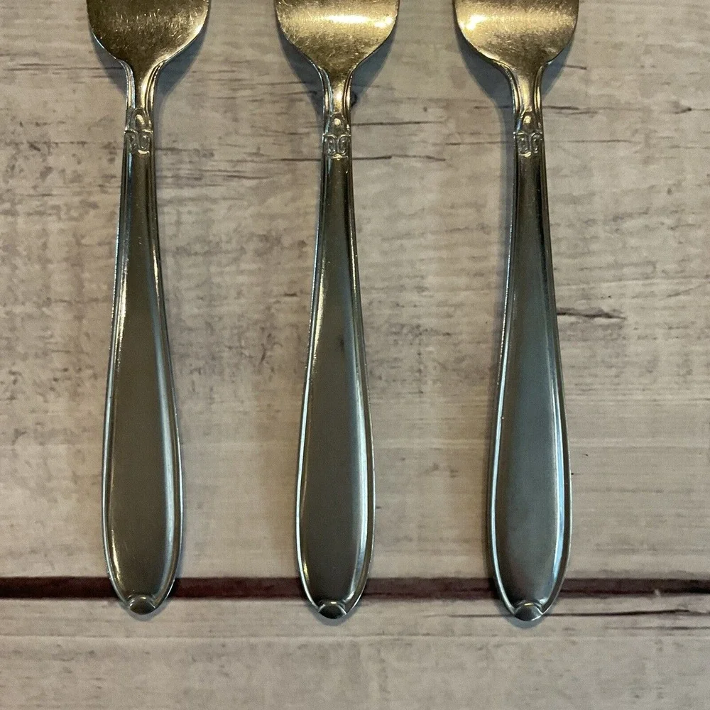 Stanley Roberts Rogers Stainless Flatware COURTSHIP 3 Salad Dessert Forks Korea
